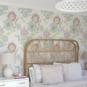 Aura Happy FD26325 для спальни для гостиной для загородного дома для комнаты розовый голубой бирюзовый разноцветный