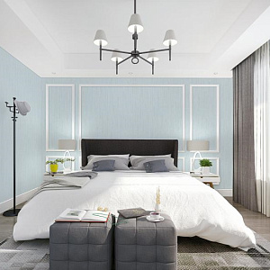 Baoqili BX-6 BX-6-18053-5 для спальни для гостиной для кабинета для загородного дома для комнаты для прихожей белый голубой