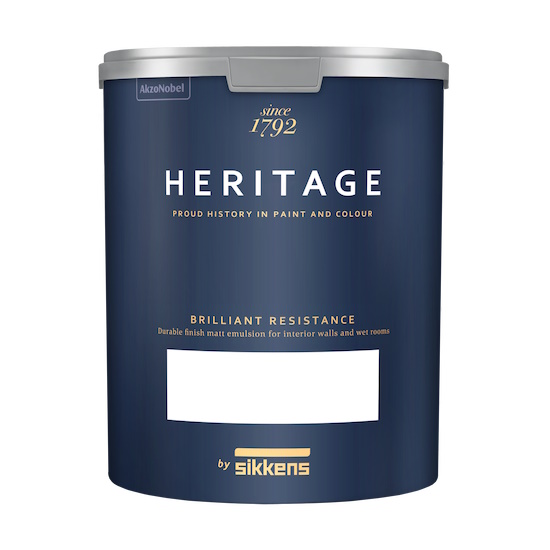 Heritage Brilliant Resistance (матовая 7% интерьерная краска для стен и потолков, моющаяся)
