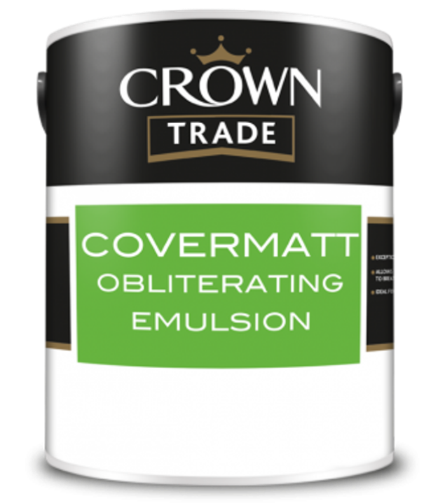 Краска CROWN TRADE Covermatt Emulsion White (глубокоматовая водоэмульсионная, для потолка, белая)