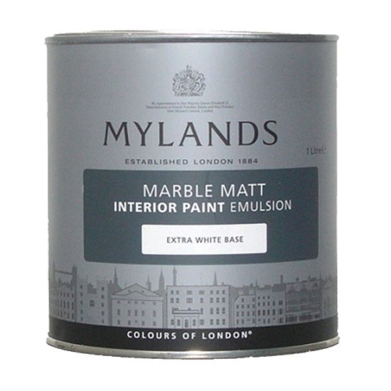 Краска Mylands Marble Matt Emulsion (матовая 3% интерьерная краска для стен и потолков, моющаяся)