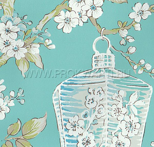 Aura Charming Prints FD22759 для спальни для гостиной для загородного дома для комнаты бирюзовый