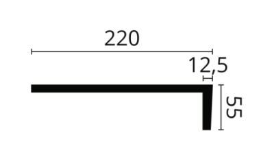 Угловой профиль WS1, можно использовать в качестве откосов для окон