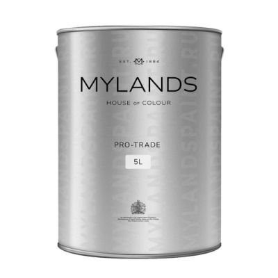 Краска Mylands Pro-Trade (матовая 5% интерьерная краска для стен и потолков, моющаяся)