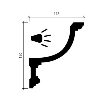 Карниз 1.50.209 для скрытого освещения
