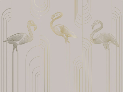 Фреска на флизелиновой основе с покрытием водно-дисперсионной краской. Роспись изображения выполняется золотым, серебрянным или платиновым пигментами