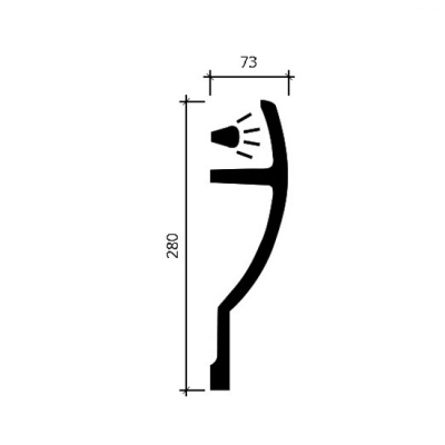 Карниз 1.50.227 гибкий для скрытого освещения