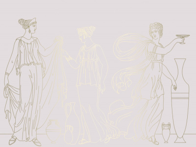 Фреска на флизелиновой основе с покрытием водно-дисперсионной краской. Роспись изображения выполняется золотым, серебрянным или платиновым пигментами