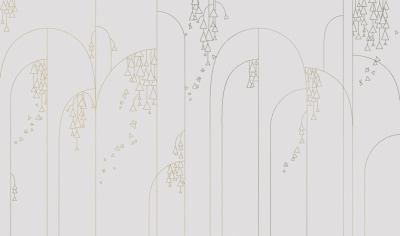 Фреска на флизелиновой основе с покрытием водно-дисперсионной краской. Роспись изображения выполняется золотым, серебрянным или платиновым пигментами