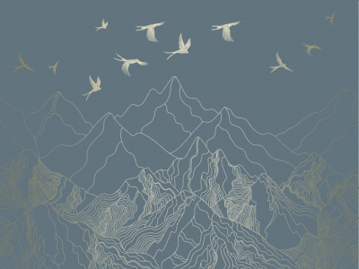 Фреска на флизелиновой основе с покрытием водно-дисперсионной краской. Роспись изображения выполняется золотым, серебрянным или платиновым пигментами