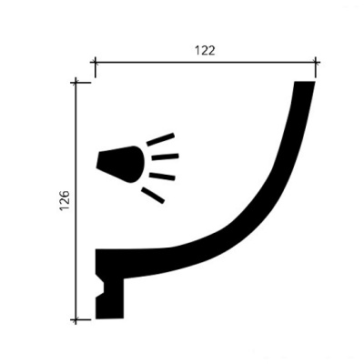 Карниз 1.50.220 для скрытого освещения