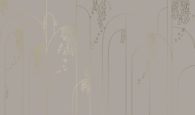 Фреска на флизелиновой основе с покрытием водно-дисперсионной краской. Роспись изображения выполняется золотым, серебрянным или платиновым пигментами