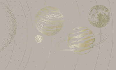 Фреска на флизелиновой основе с покрытием водно-дисперсионной краской. Роспись изображения выполняется золотым, серебрянным или платиновым пигментами