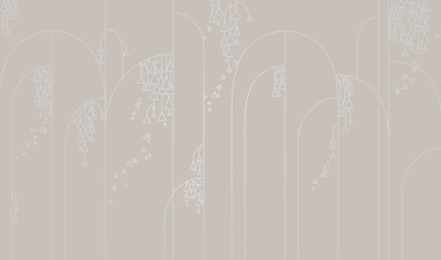 Фреска на флизелиновой основе с покрытием водно-дисперсионной краской. Роспись изображения выполняется золотым, серебрянным или платиновым пигментами