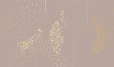 Фреска на флизелиновой основе с покрытием водно-дисперсионной краской. Роспись изображения выполняется золотым, серебрянным или платиновым пигментами