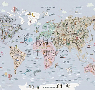 Affresco Сказки Affresco ZK642-COL2 для детской сиреневый