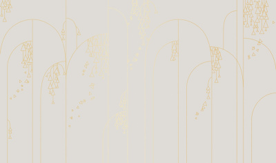 Фреска на флизелиновой основе с покрытием водно-дисперсионной краской. Роспись изображения выполняется золотым, серебрянным или платиновым пигментами