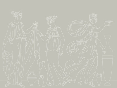 Фреска на флизелиновой основе с покрытием водно-дисперсионной краской. Роспись изображения выполняется золотым, серебрянным или платиновым пигментами