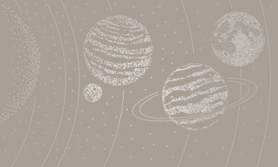 Фреска на флизелиновой основе с покрытием водно-дисперсионной краской. Роспись изображения выполняется золотым, серебрянным или платиновым пигментами