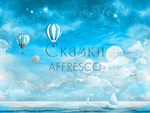 Affresco Сказки Affresco ML656-COL3 для детской голубой бирюзовый