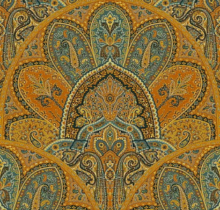 Decoprint Boheme BOD23100 для спальни для загородного дома для комнаты песочный терракотовый бирюзовый