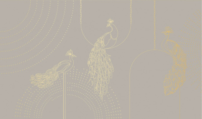 Фреска на флизелиновой основе с покрытием водно-дисперсионной краской. Роспись изображения выполняется золотым, серебрянным или платиновым пигментами