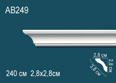 Карниз AB249, можно использовать для скрытой подсветки