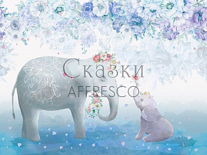 Affresco Сказки Affresco SN658-COL1 для детской синий голубой