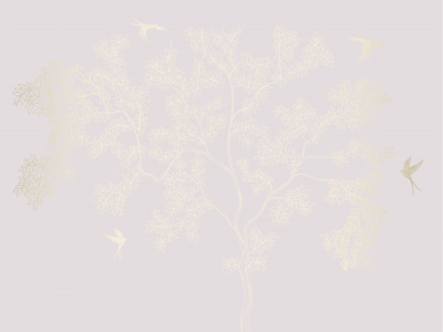 Фреска на флизелиновой основе с покрытием водно-дисперсионной краской. Роспись изображения выполняется золотым, серебрянным или платиновым пигментами