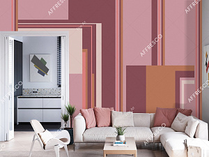 Affresco Fine Art RE833-COL1 для кабинета для комнаты для прихожей терракотовый бордовый розовый