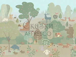 Affresco Сказки Affresco ZK633-COL1 для детской голубой зеленый