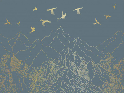 Фреска на флизелиновой основе с покрытием водно-дисперсионной краской. Роспись изображения выполняется золотым, серебрянным или платиновым пигментами