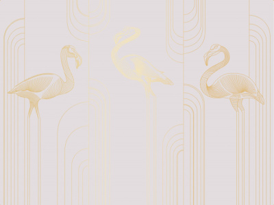 Фреска на флизелиновой основе с покрытием водно-дисперсионной краской. Роспись изображения выполняется золотым, серебрянным или платиновым пигментами