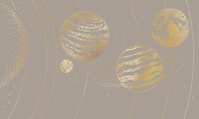 Фреска на флизелиновой основе с покрытием водно-дисперсионной краской. Роспись изображения выполняется золотым, серебрянным или платиновым пигментами