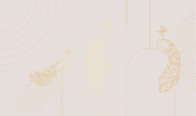 Фреска на флизелиновой основе с покрытием водно-дисперсионной краской. Роспись изображения выполняется золотым, серебрянным или платиновым пигментами