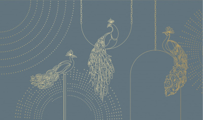 Фреска на флизелиновой основе с покрытием водно-дисперсионной краской. Роспись изображения выполняется золотым, серебрянным или платиновым пигментами