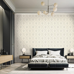 Emiliana Parati Damasco Reale 73428 для спальни для гостиной для кабинета для загородного дома для комнаты белый светло-серый