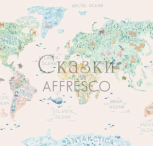 Affresco Сказки Affresco ZK627-COL2 для детской кремовый