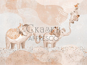 Affresco Сказки Affresco ML654-COL1 для детской бежевый кремовый персиковый