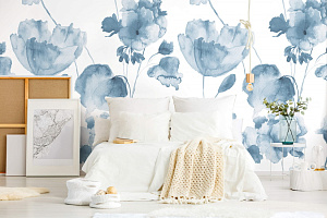Respace Respace Полевые цветы для спальни для гостиной для загородного дома для комнаты голубой