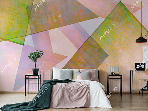 Affresco Fine Art RE811-COL1 для кабинета для комнаты для прихожей розовый сиреневый зеленый