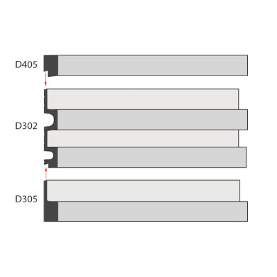Финишный молдинг D405 для стеновой панели D302