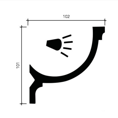 Карниз 1.50.261 для скрытого освещения