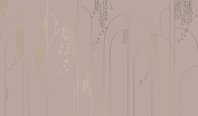 Фреска на флизелиновой основе с покрытием водно-дисперсионной краской. Роспись изображения выполняется золотым, серебрянным или платиновым пигментами