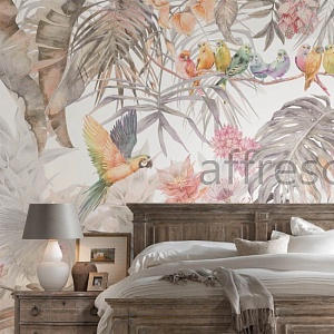 Affresco Exclusive AB312-COL3 для спальни для гостиной для загородного дома для комнаты светло-серый разноцветный