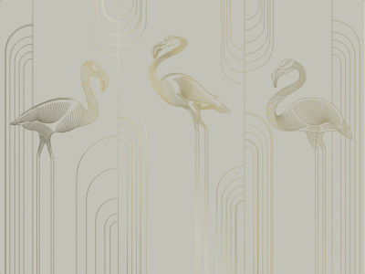 Фреска на флизелиновой основе с покрытием водно-дисперсионной краской. Роспись изображения выполняется золотым, серебрянным или платиновым пигментами