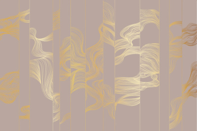 Фреска на флизелиновой основе с покрытием водно-дисперсионной краской. Роспись изображения выполняется золотым, серебрянным или платиновым пигментами