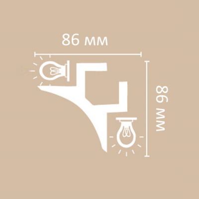 Карниз A201 для скрытого освещения