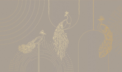 Фреска на флизелиновой основе с покрытием водно-дисперсионной краской. Роспись изображения выполняется золотым, серебрянным или платиновым пигментами