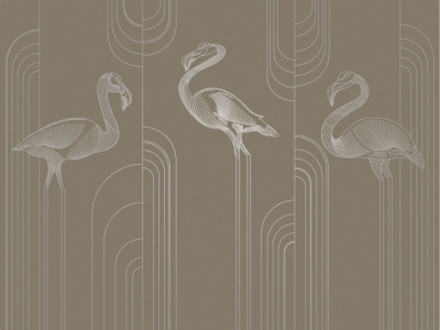 Фреска на флизелиновой основе с покрытием водно-дисперсионной краской. Роспись изображения выполняется золотым, серебрянным или платиновым пигментами